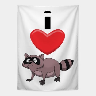 I Heart Raccoons Tapestry