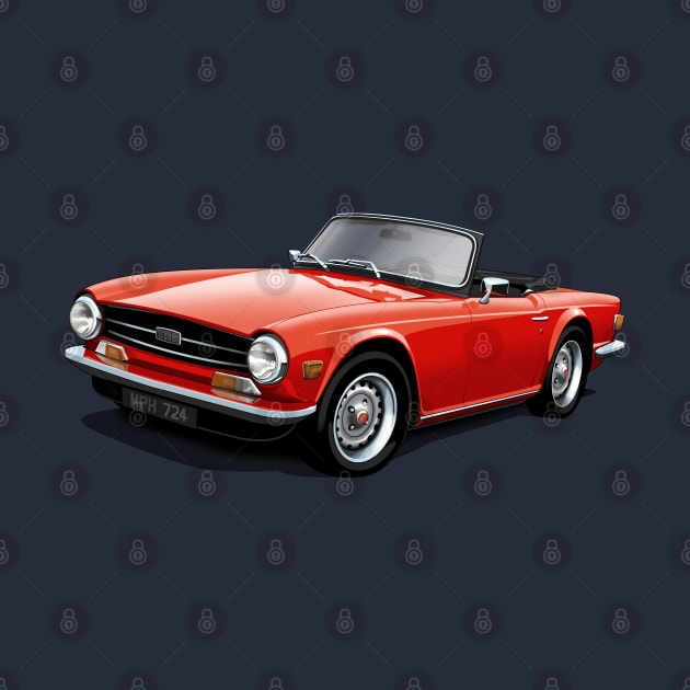 Triumph TR6 in red by candcretro