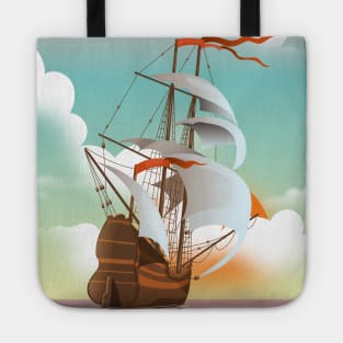 Old Sailing Ship Tote