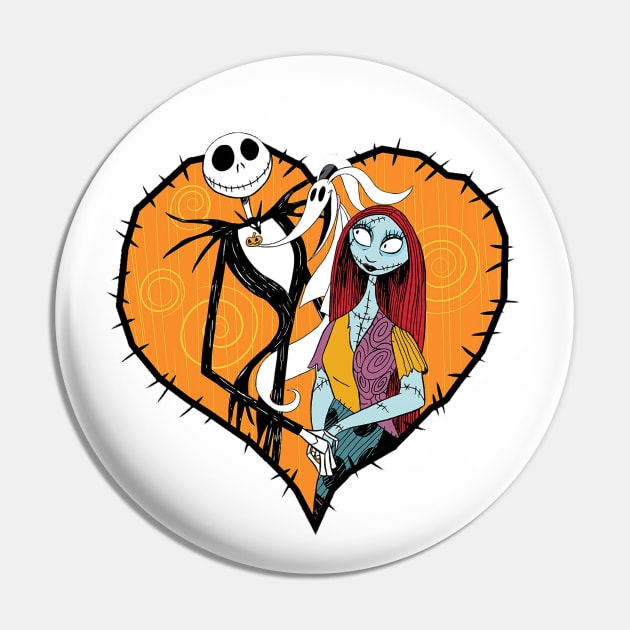 Jack Skellington Heart Pin by Aventi