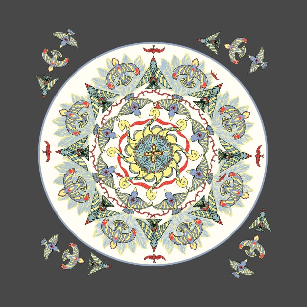 Circling Birds Mandala by DISmithArt