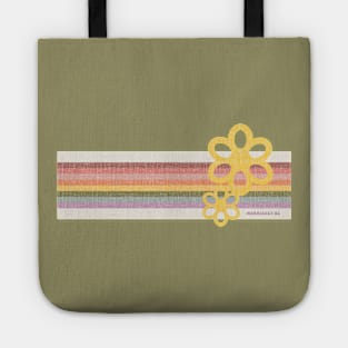 1970s Rainbow with flowers Tote