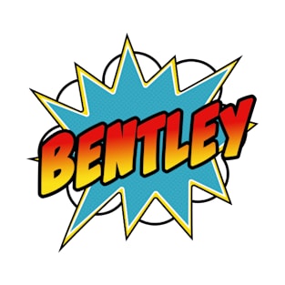 Boys Bentley Name Comic Book Superhero T-Shirt