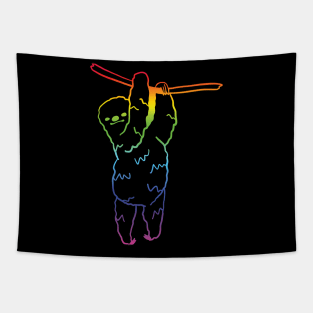 Funny sloth Sloth colorful tshirt Tapestry