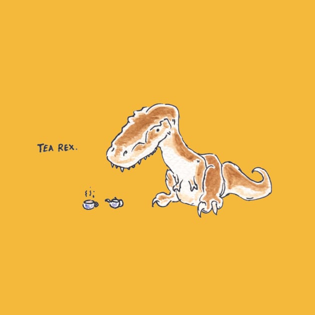 Tea Rex by JurassicArt