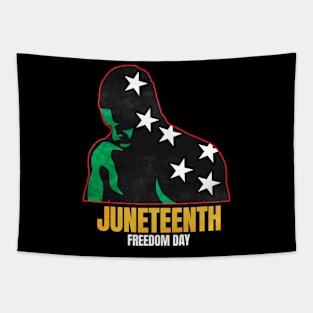 Afro American Male With Stras Freedom Day Juneteenth Tapestry