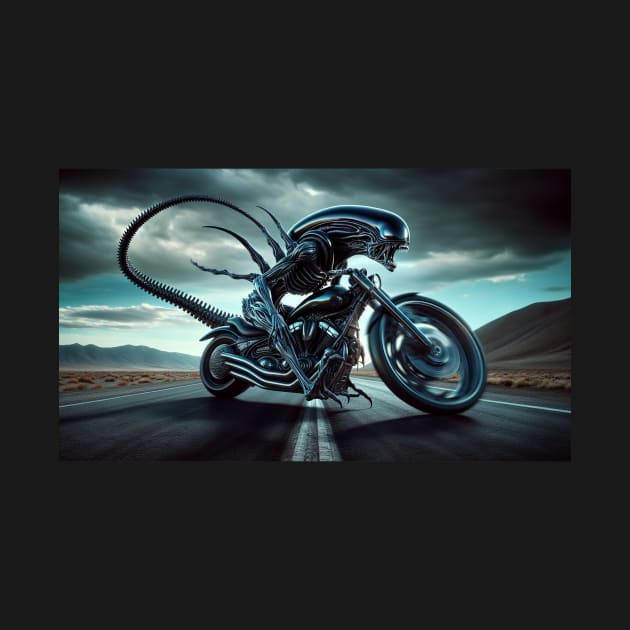 Alien Biker I by IcarusPoe