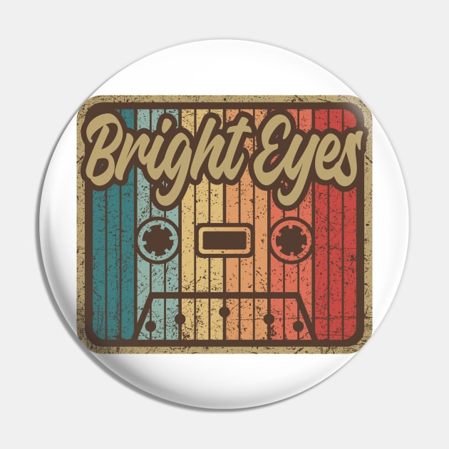Bright Eyes Vintage Cassette Pin by penciltimes