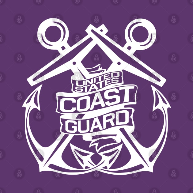 U.S. Coast Guard - Crossed Anchors In White by CuteCoCustom