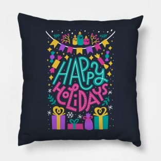 Happy Holidays Pillow