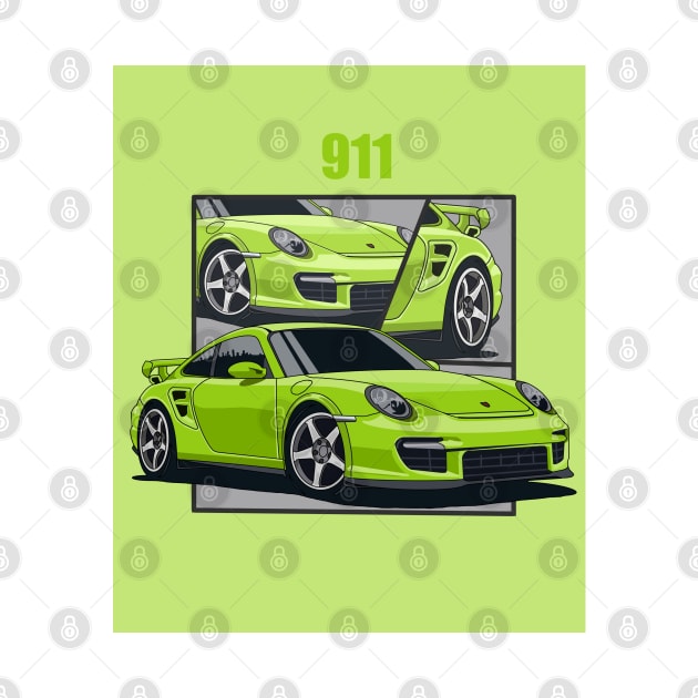 green porsche by Oshalkastore