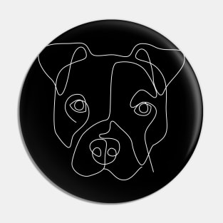 American bully dog one line Pin