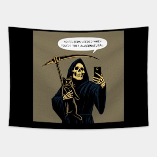 Grim Reaper selfie supernatural Tapestry