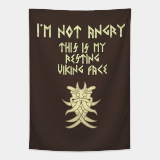 Resting viking face Tapestry