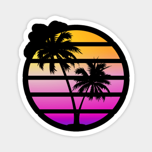 Retrowave Sunset Magnet