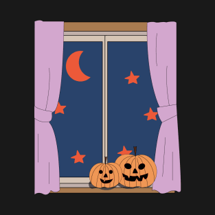 Halloween night window. T-Shirt