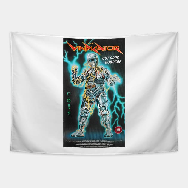 The Vindicator Tapestry by VHS Retro T-Shirts