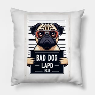 LAPD Mugshot of Bad Dog Pillow