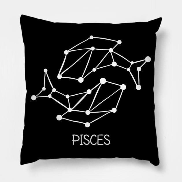 Pisces birthday gift Pillow by Dieowl