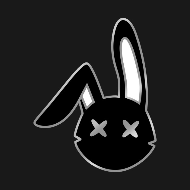 Disover X eyed bunny (silver and black) - Bunny Rabbit - T-Shirt