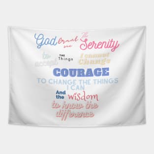 Colorful Serenity Prayer Tapestry