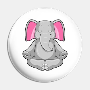 Elephant at Yoga in Cross-legged Pin