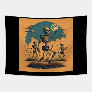 Dancing skeletons series Tapestry