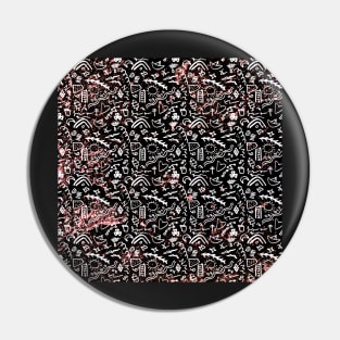 Black and white graffiti with red splashes Pin