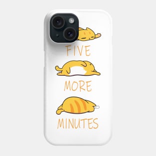 Sleepy ginger cat: Five more minutes Phone Case