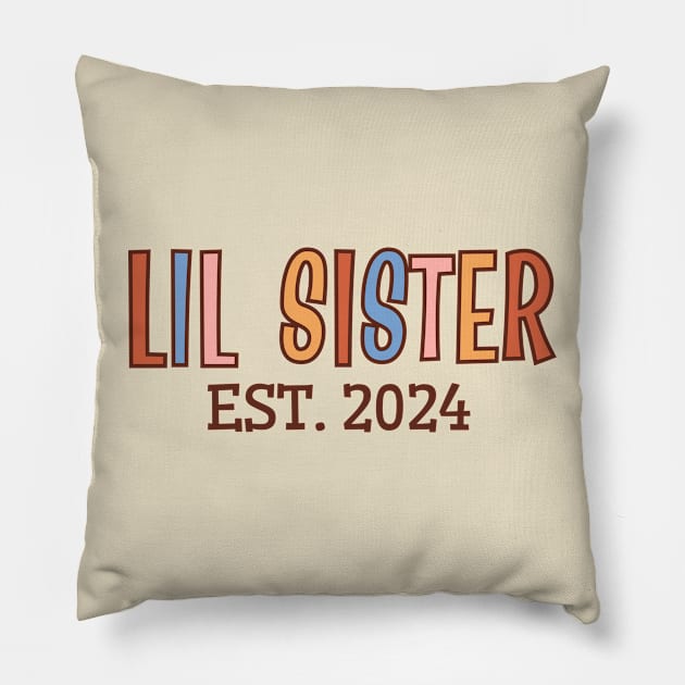 Lil Sister 2024, Little Sis Pregnancy Announcement Pillow by WaBastian
