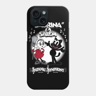 Vintage Cartoon Sabrina Witch and Black Cat Phone Case