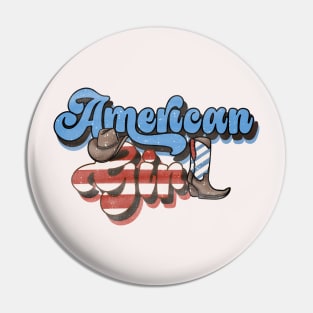 American Girl Distressed Aesthetic Pin