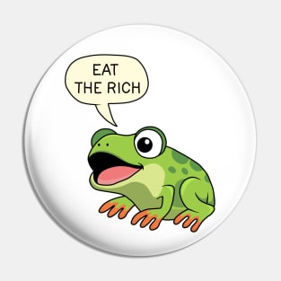 Eat The Rich - Frog Pin