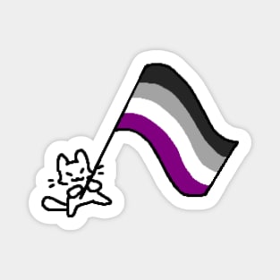 ace flag kitty Magnet