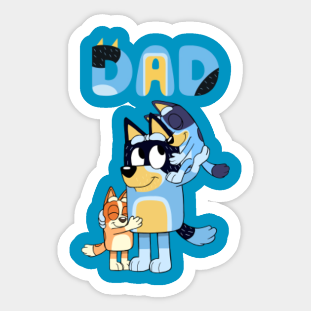 Bluey Bingo And Dad - Bluey - Sticker Designed & Sold By Alejandra ...