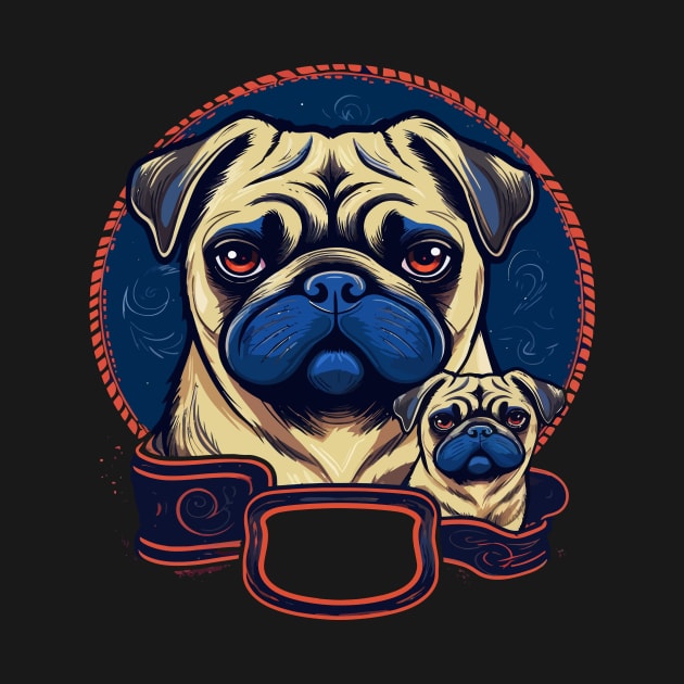 Pug Fathers Day by JH Mart