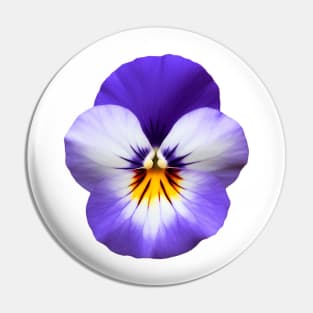 Violet Pansy Flower Art Print Pin