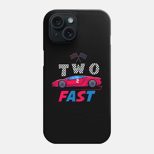 Two Fast 2 Curious - Pit Crew Birthday day Gifts T-Shirt Phone Case by CoolFuture