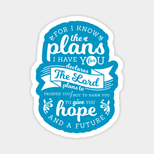 Jeremiah 29:11 Typography Magnet