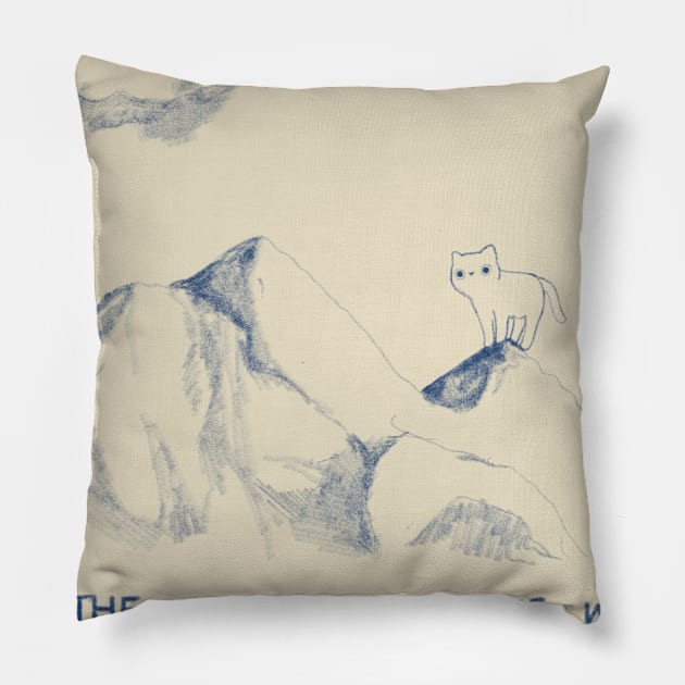 To the Mountains Pillow by wally11