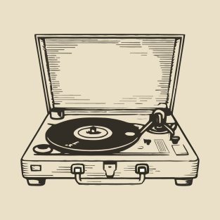 Line art of a record player T-Shirt