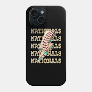 Aesthetic Design Nationals Gifts Vintage Styles Baseball Phone Case