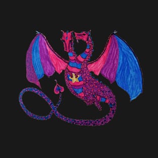 Bi Pride Dragon with Star T-Shirt