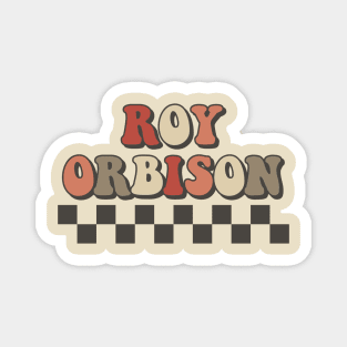 Roy Orbison Checkered Retro Groovy Style Magnet