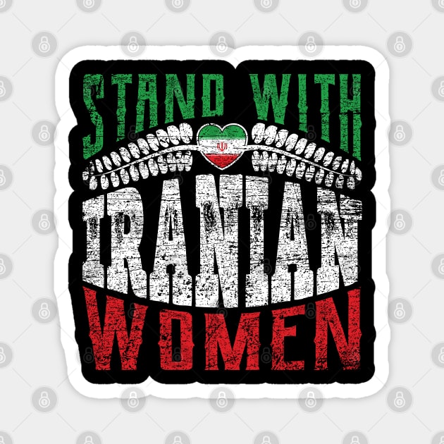 Stand with Iranian women grungy version 2 Magnet by Emma