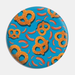 Pretzel and Sausage pattern Pin