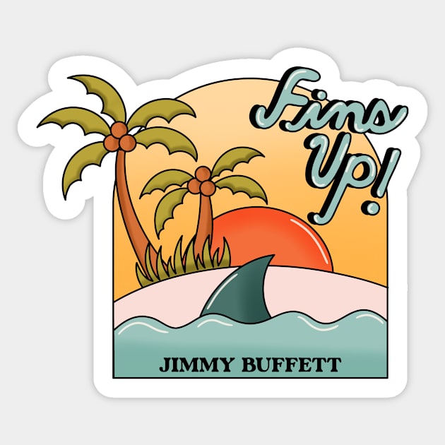 Fins Up Jimmy Buffet – Band Decal Stickers