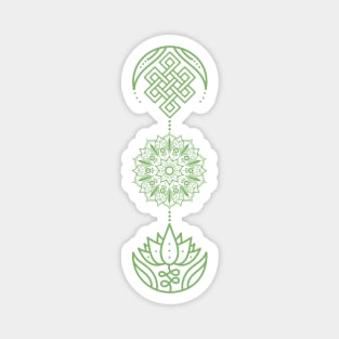 Spiritual Symbols - Unalome - Mandala - Flower of Life Magnet