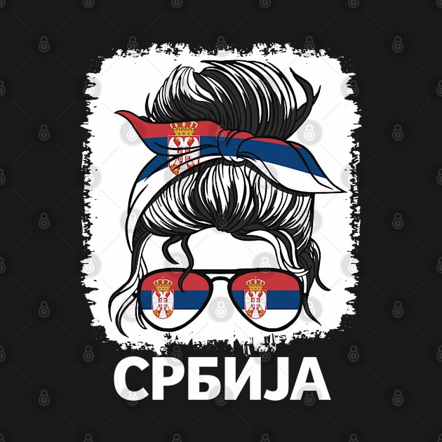 Serbia Flag Girls Serbian Girl Kids by qwertydesigns