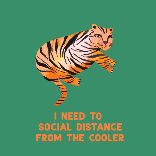 Social Distance Quarantine Covid Tigers Orange by ninoladesign